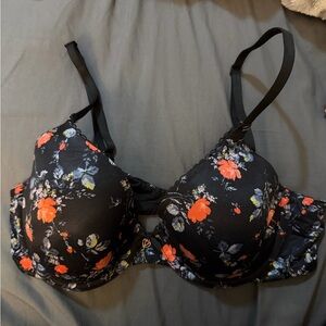 Victoria's Secret Black Floral Bra